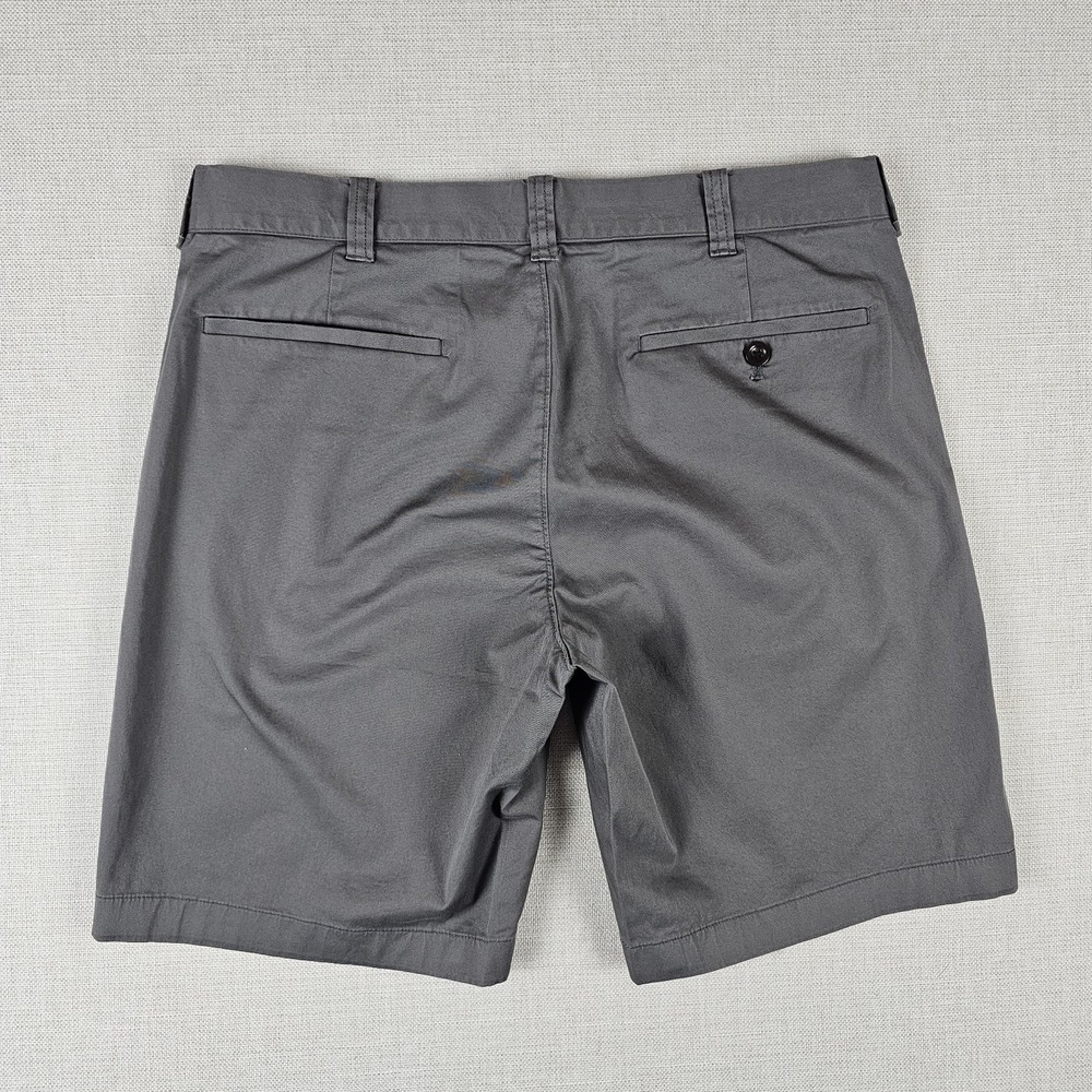 J Crew Shorts Mens 32 Gray Flex Chino 9" Inseam Stretch Preppy Casual NWT - Picture 2 of 11